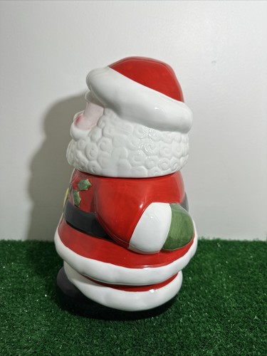 1986 Ceramic Santa Vintage Cookie Jar 11" Holiday Collection World Bazaars Inc - Picture 5 of 16