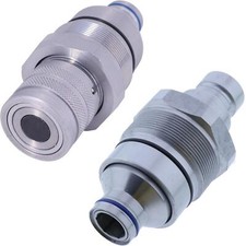 Male & Female Flat Face Coupler Kit AT406474 AT406475 For John Deere 320E 323E