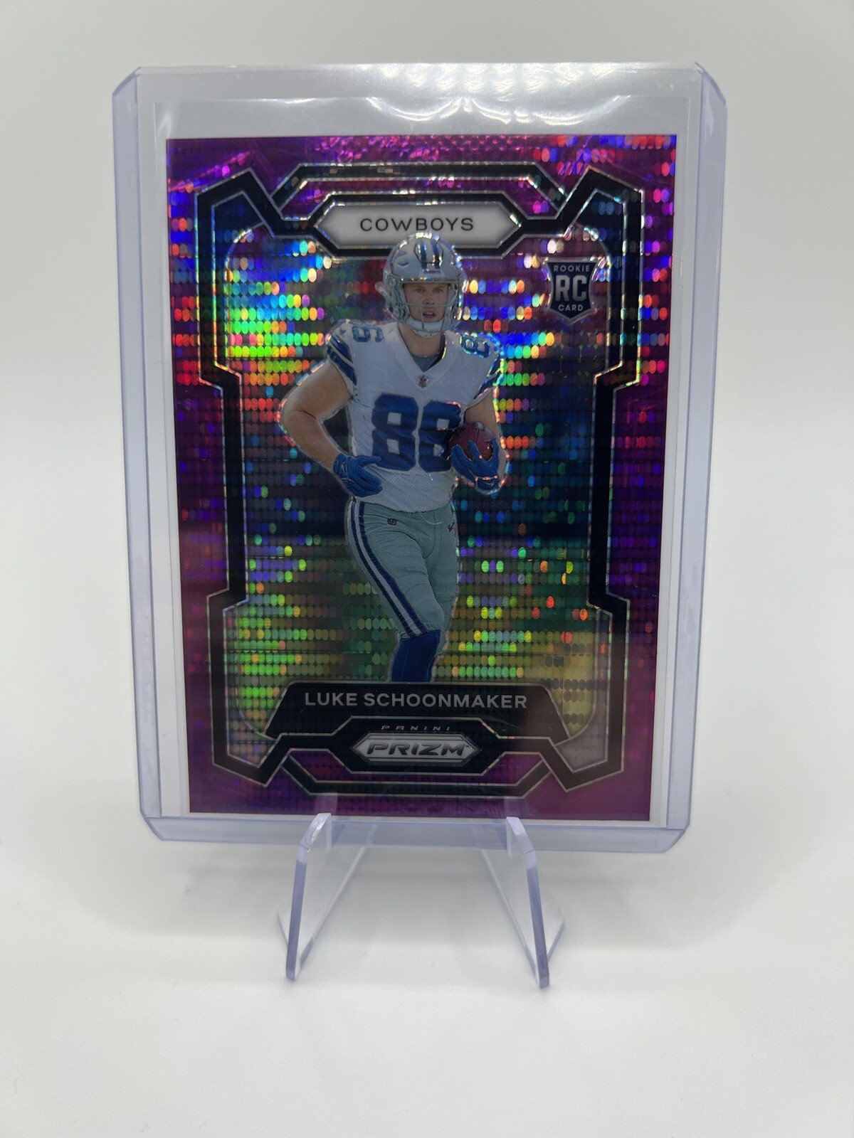 2023 Panini Prizm - Rookies #325 Luke Schoonmaker (RC) Purple Pulsar