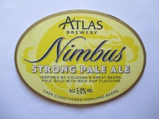 Atlas Brewery Nimbus Strong Pale Ale Pump Clip Front No Clip Unused