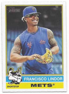 2025 Topps Heritage Image Variation Francisco Lindor (#229