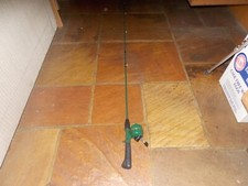RARE Zebco Z-Glass 56M Casting Rod W/202 Zebco Reel Both Green V-CLEAN  3/26