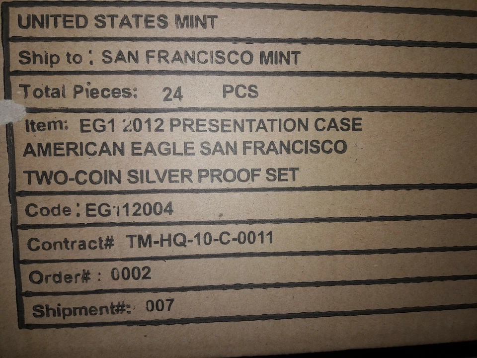 1 2012 S prueba inversa American Silver Eagle 2 juegos de monedas lanzamiento anticipado 30 disponibles Foto 2 de 4