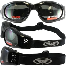Air Jacket Foldable Goggles Matte Black Frame Smoke Lenses