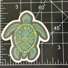 Sea Turtle In Green Vinyl Decal Sticker Bomb Ocean Life Global Warming Awareness