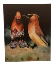 Beautiful Oil Painting of Birds and Nest by Alice Stoeber – 16x20, Ready to Hang
