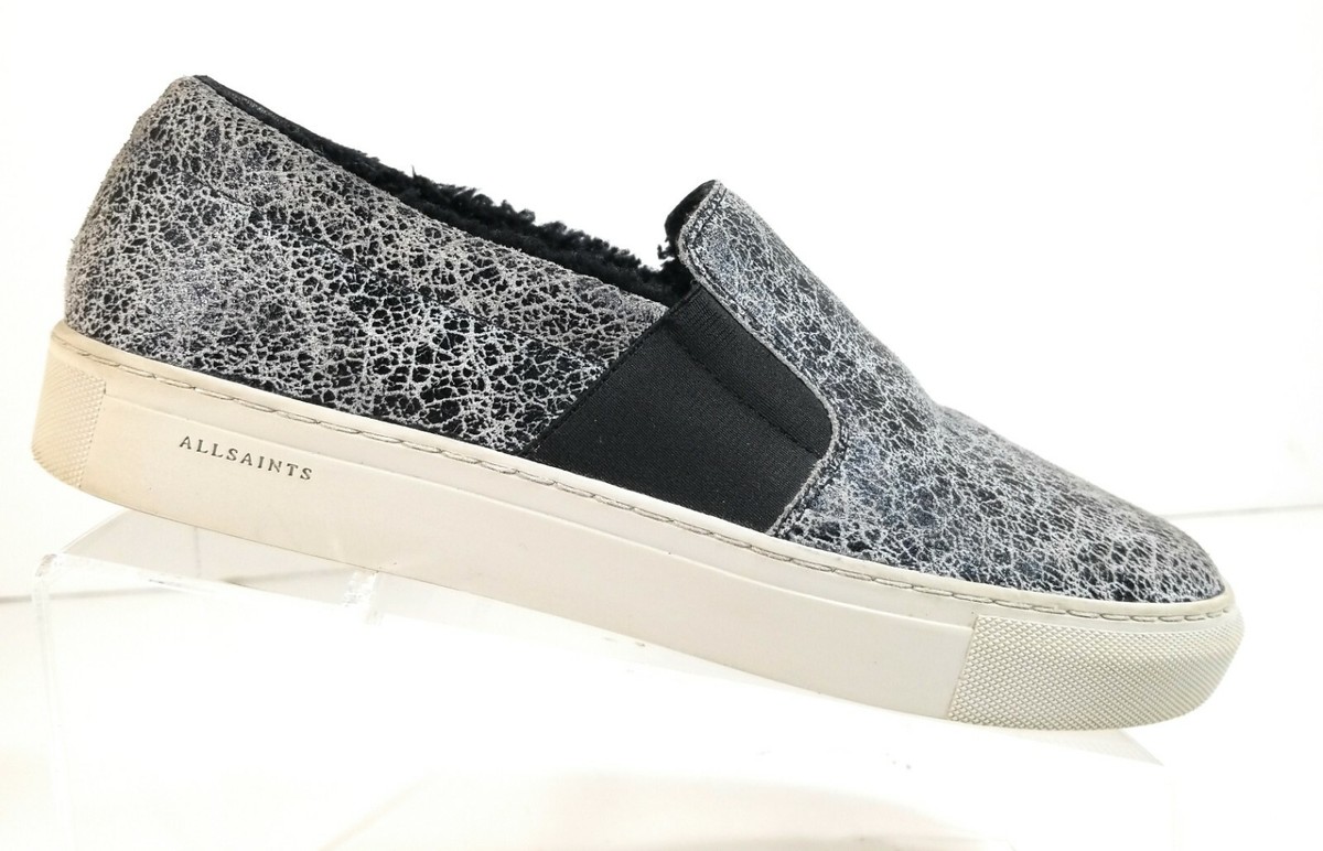 All Saints AllSaints Men Rustic Gray Loafers Slip On Fur  display picture 1