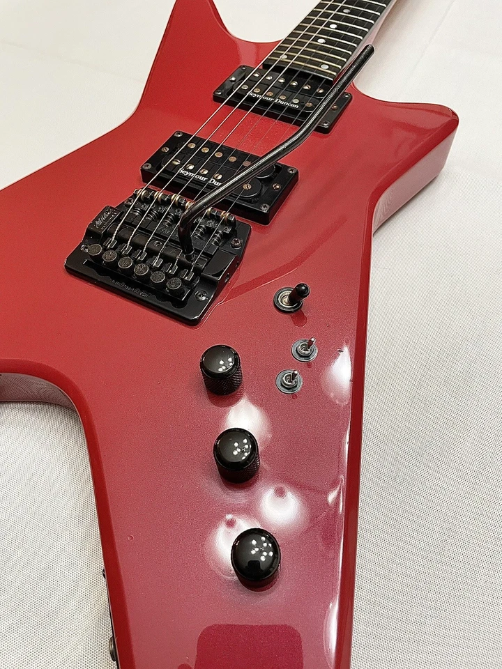 Original Vintage 1980s Carvin V220 Shredder Guitar Pearlized Red OHSC Kahler Vtg - Image 4 of 4