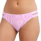 NWT BCBGeneration Striped Side Tab Bikini Bottom Animal Print Pink Size M