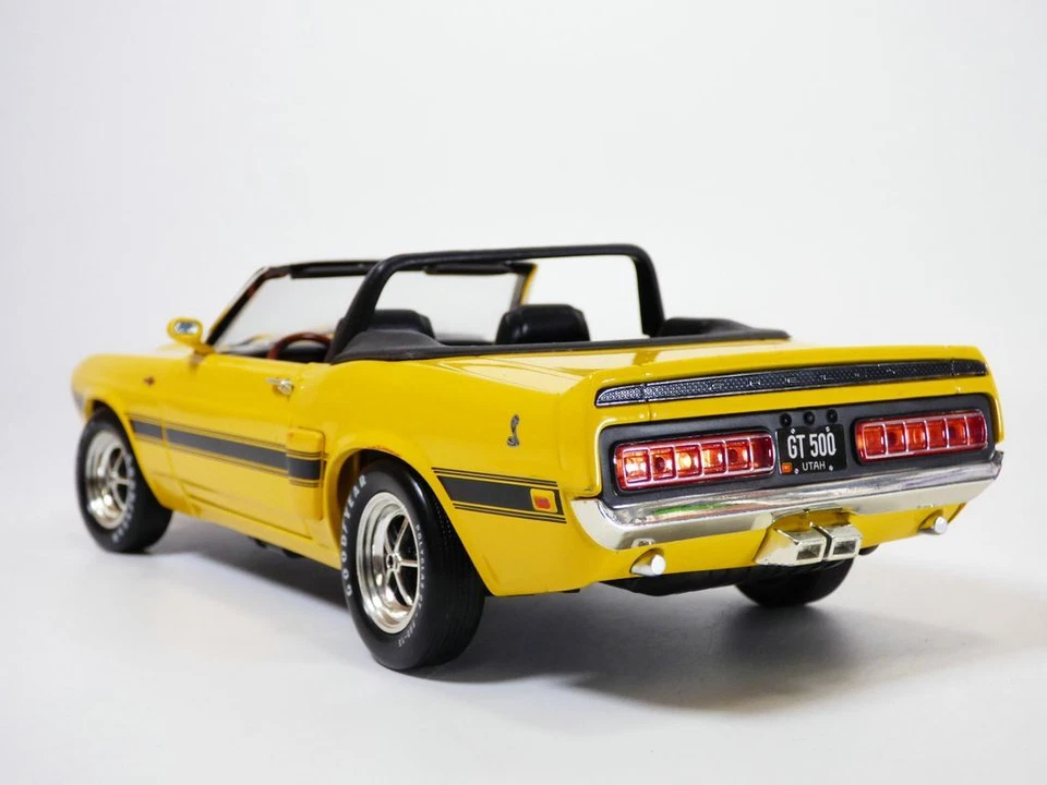 OCCASION FORD MUSTANG Shelby GT500 cabriolet 1970 jaune 1/18 - Photo 2/4