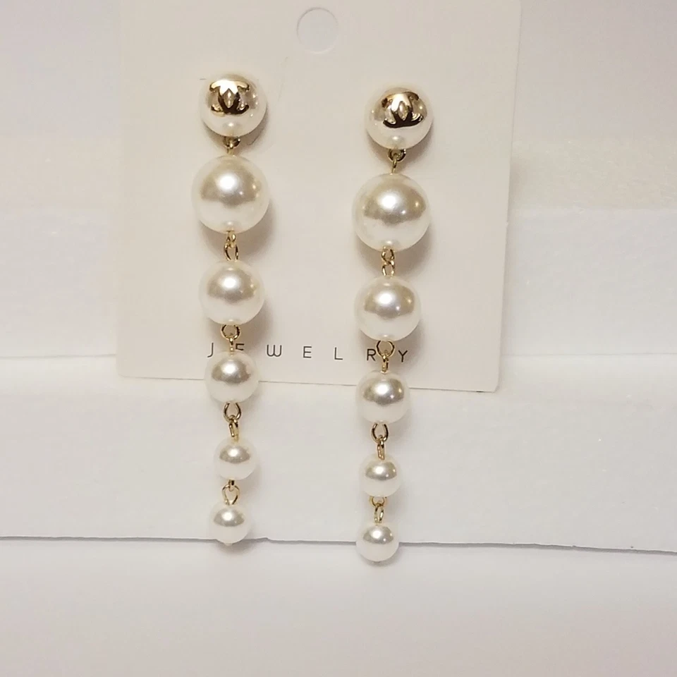 Pendiente de perlas de lujo Vantage Foto 3 de 4