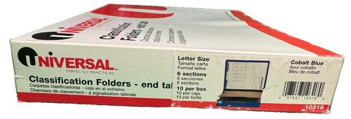 Universal Endlasche Klassifizierung Verschluss Ordner Letter-Format blaue Farbe 10er Pack - Bild 2 von 4