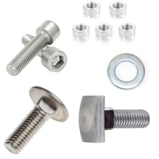 STEEL DIN FIXING ACCESSORY SET VARIOUS BOLTS WASHERS AND NUTS