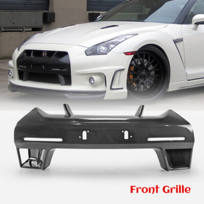 For Nissan R35 GTR 08-11 WALD Style Carbon Glossy front bumper nose cover Kits