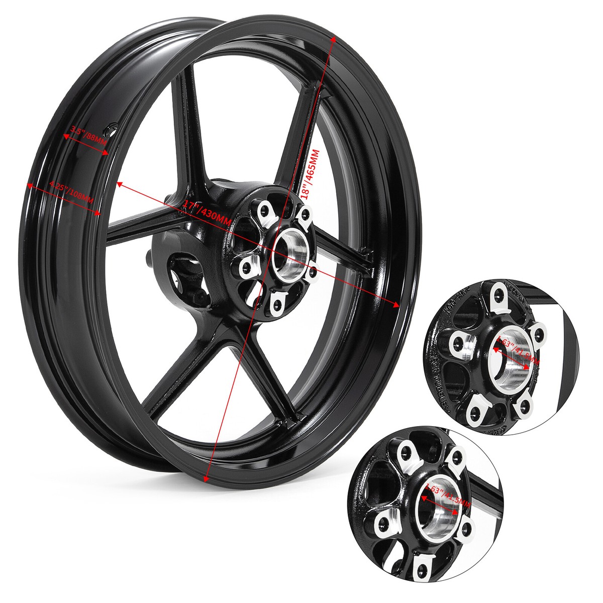 Front Wheel Rim For Z 1000 SX 09-19 ER-6F 12-16 ER-6N 09-16 KLE