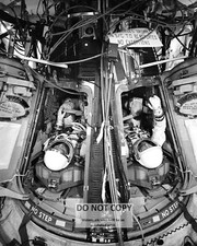 GEMINI 6 ASTRONAUTS WALLY SCHIRRA & TOM STAFFORD IN CAPSULE  8X10 PHOTO (AA-483)