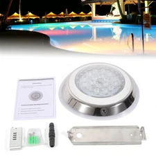 54W RGB LED Swimming Pool Light Underwater SPA Waterproof Lamp+Remote Control US