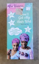 Afro Unicorn 2pk Swim Caps, Pool Accessory, Girls, Pink/Purple NEW 1D 