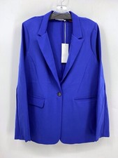 Lush Blue Long Sleeve One Button Blazer Xl Pockets Collar Nwt