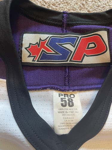 Vintage Authentic SP CHL Bossier Shreveport Mudbugs Hockey Jersey White 58 Blank - Picture 2 of 2