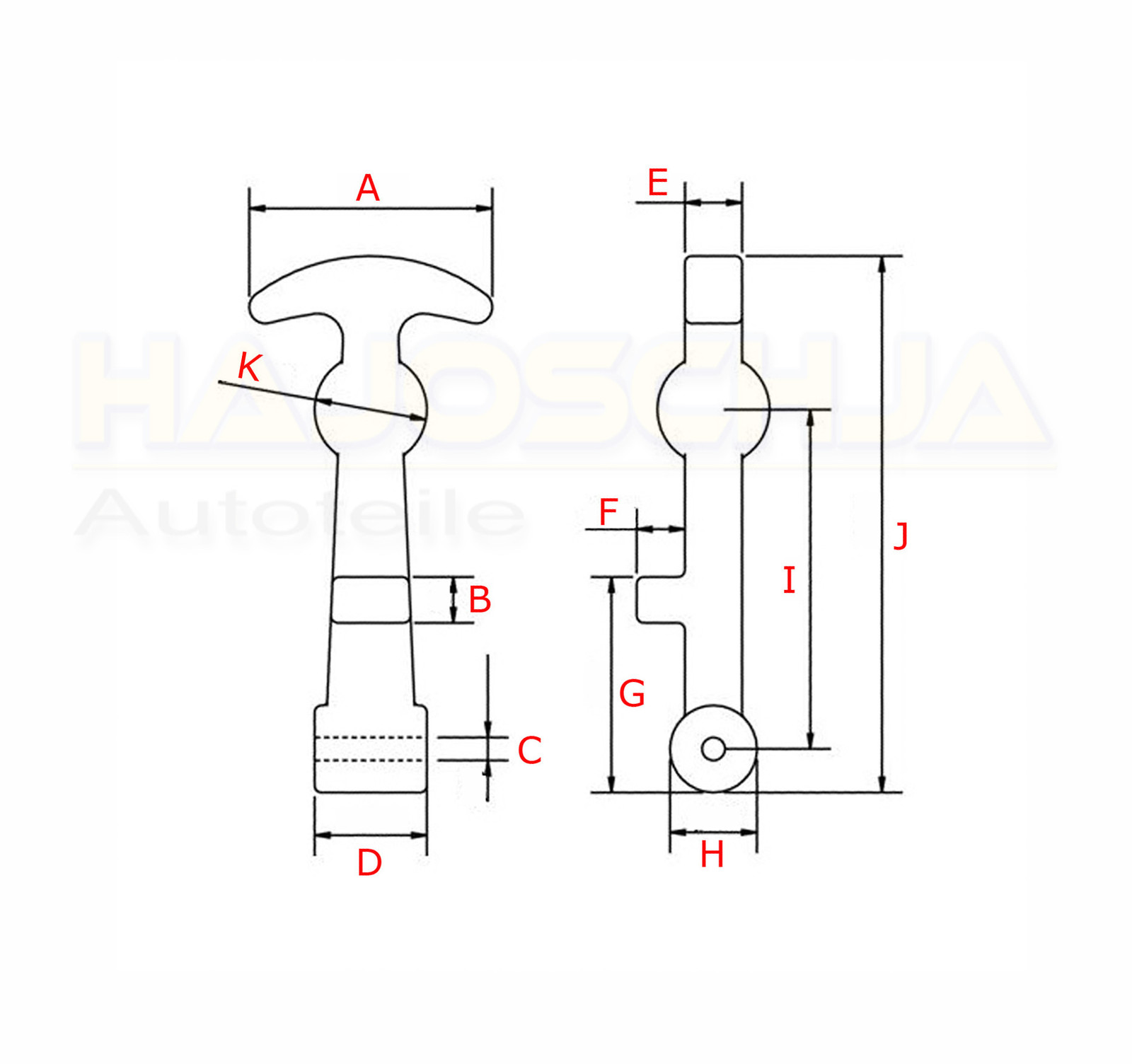 4x Elastische Haubenhalter Gummi - T-Griff Für Motorhauben & Werkzeugkästen