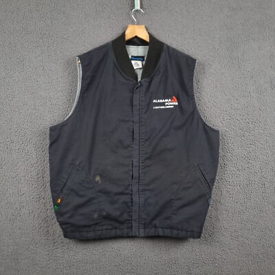 Vintage WORKRITE Weste Jacke Herren XL schwarz Workwear Chore Vest Duck Canvas