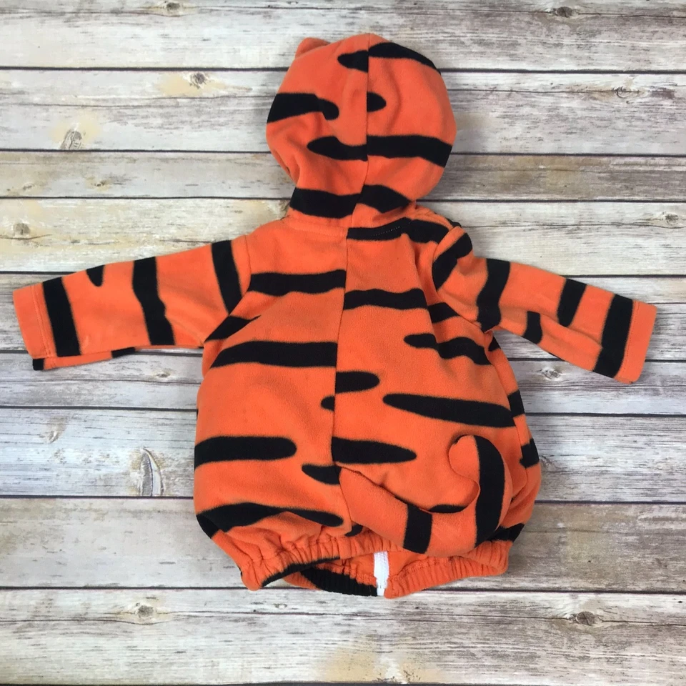Chaqueta Carters Bebé Niños 3M 6M Tigre Unisex Vellón Cremallera Capucha Cola Disfraz Foto 4 de 4