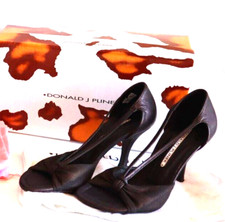 DONALD PLINER ESPRESSO HIGH HEEL MESH SANDALS MET MESH/ANTIQUE MET Size 6