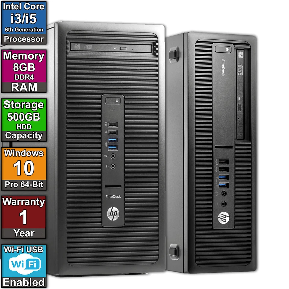 FAST CHEAP DELL/HP/LENOVO CORE i3/i5 COMPUTER PC 8GB RAM 500GB HDD Wi-Fi WIN 10 - Image 2 of 3