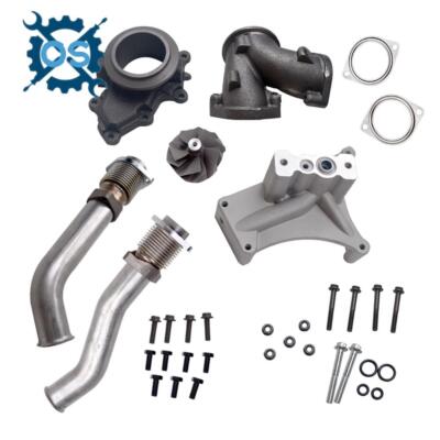 Bellowed Up Pipes Housing Turbo Pedestal For 1999.5- 2003 Ford 7.3L Powerstroke