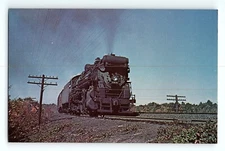 Boston & Albany Railroad 1421 Steam Powered Engine Brook Field MA VTG Postcard