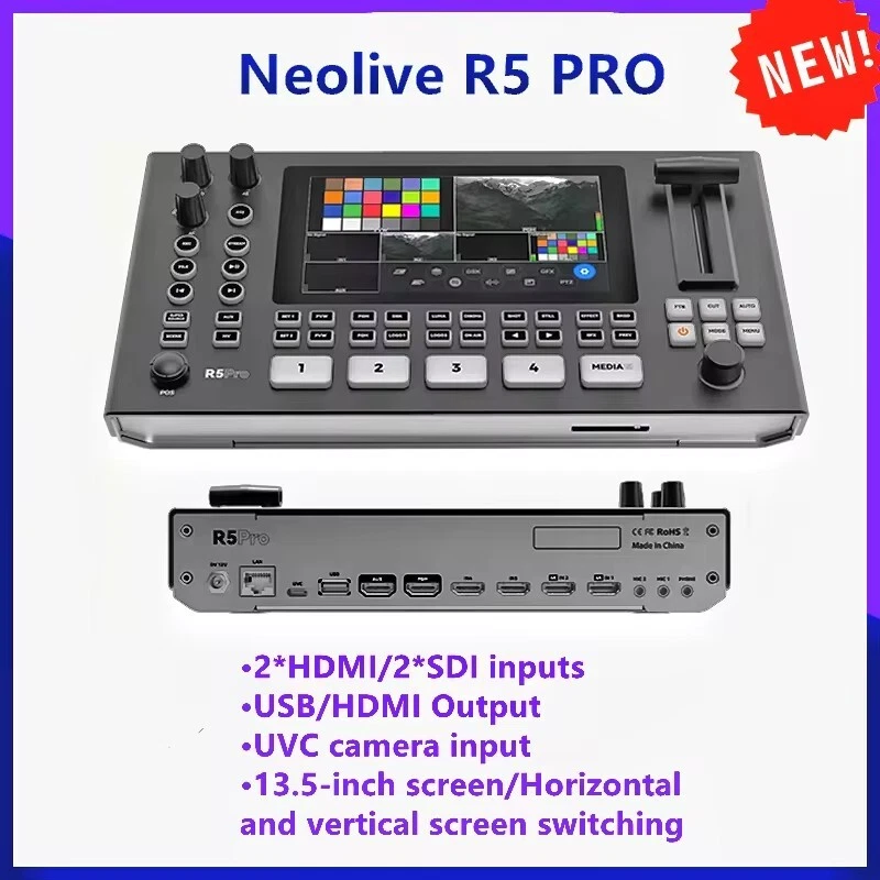 SPROLINK Neolive R5 PRO SDI HDMI Live Streaming Video Switcher UVC Media Player - Image 2 of 4