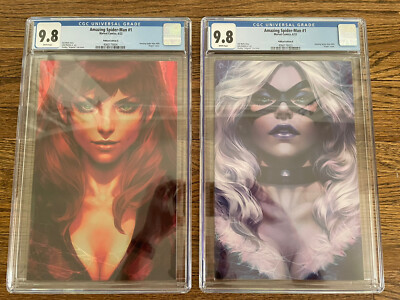 AMAZING SPIDER-MAN 1 ARTGERM VIRGIN PUREART VARIANT SET 243/1500 CGC 9.8