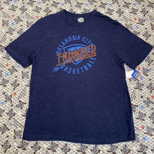 OKC Oklahoma City Thunder Heritage Cotton Majestic NBA T-Shirt Men's L