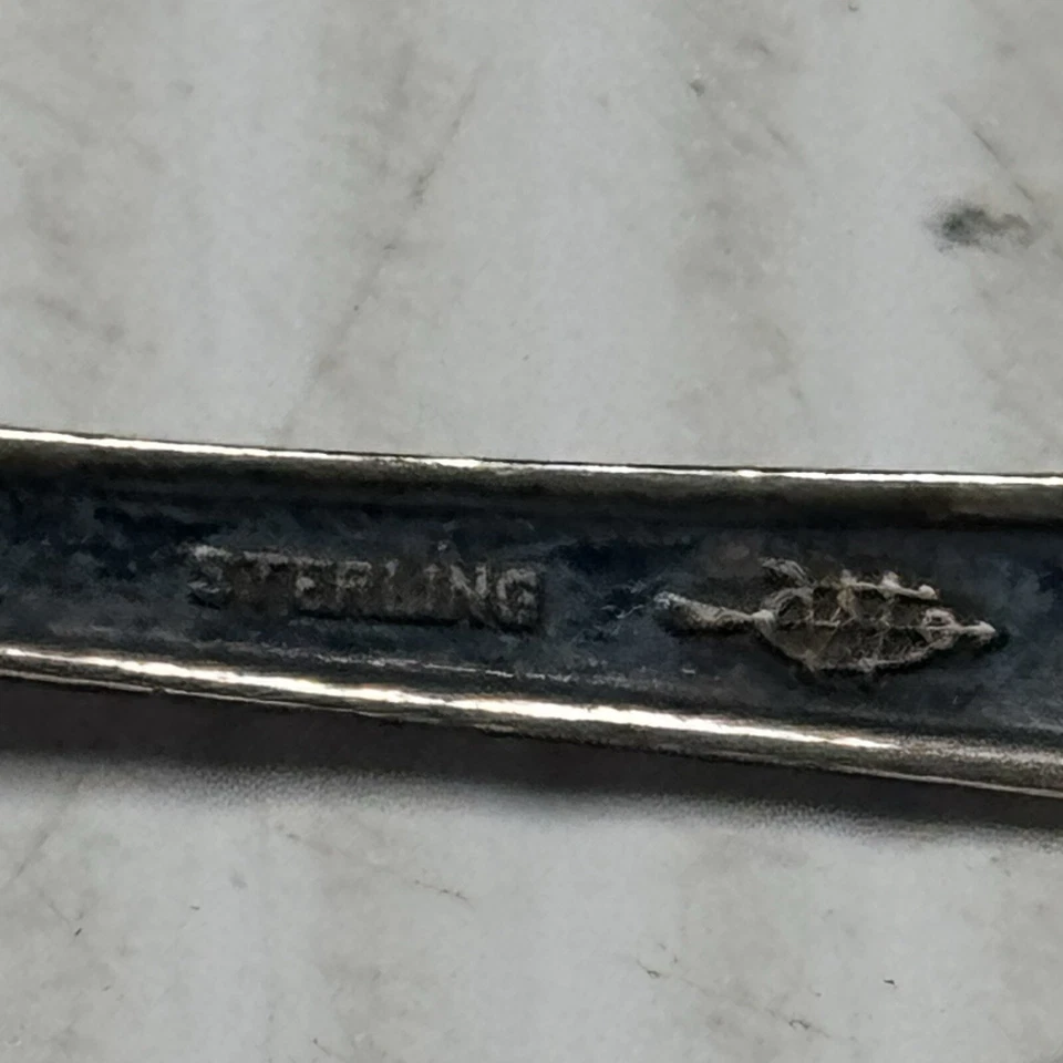 "Cuchara de sal maestra HAMILTON de plata esterlina WEBSTER 3-5/8"" RARA de colección SIN MONO" Foto 3 de 3