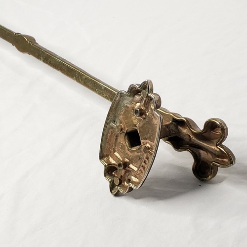 Vintage Brass FLEUR DE LIS Metal Bathroom Towel Rack Bar ~ 23 1/2" - Picture 7 of 8