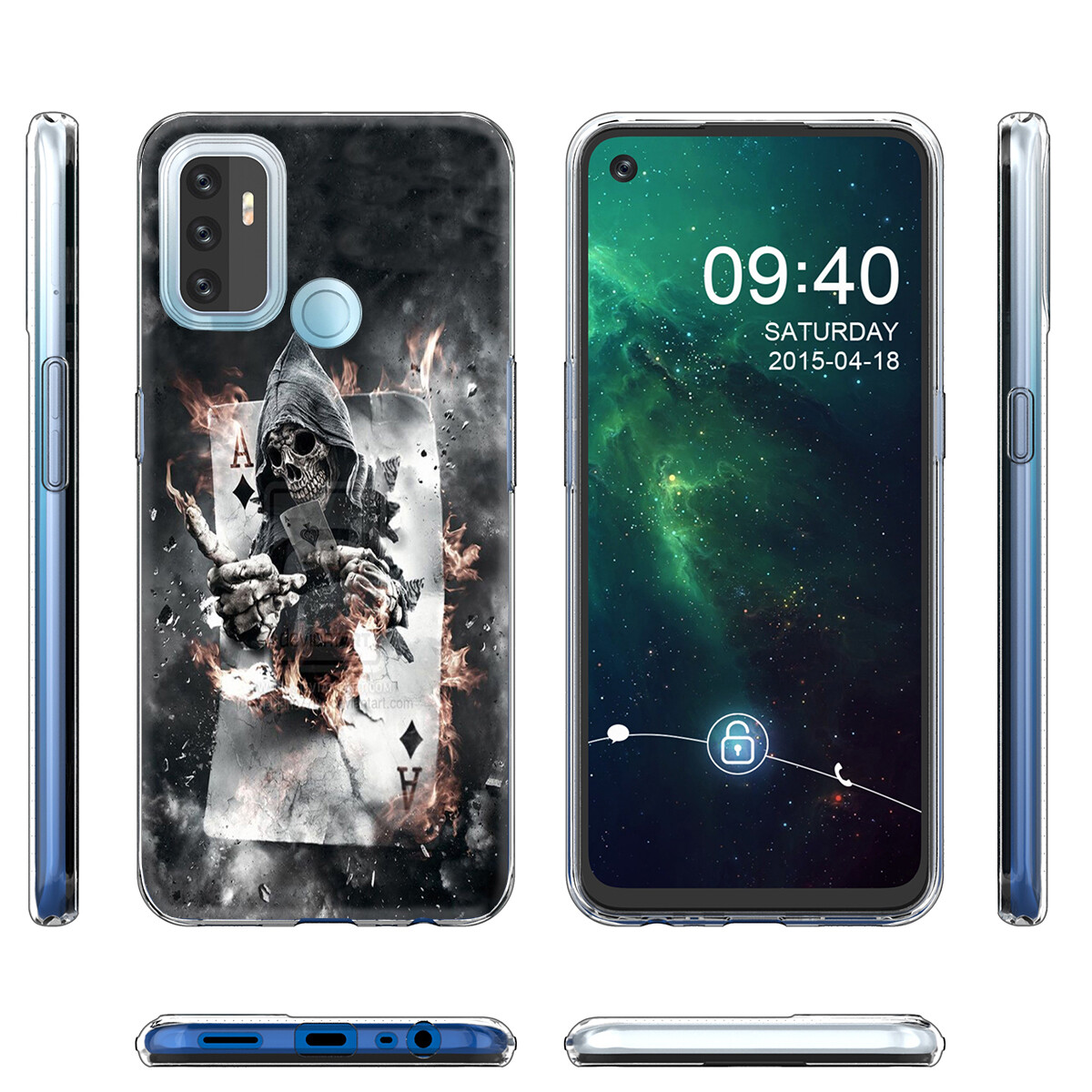 Immagine 6 - Custodia Cover per Oppo A53S back case in TPU silicone morbida fantasia CD