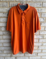 Woolrich Short Sleeve 1/4 Button Pullover Orange Polo Shirt Men's Size XL