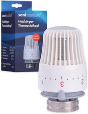 sanicomfort Thermostatkopf M30x1,5 Heimeier kompatibel 6–28°C RAL90 Art. 2357984