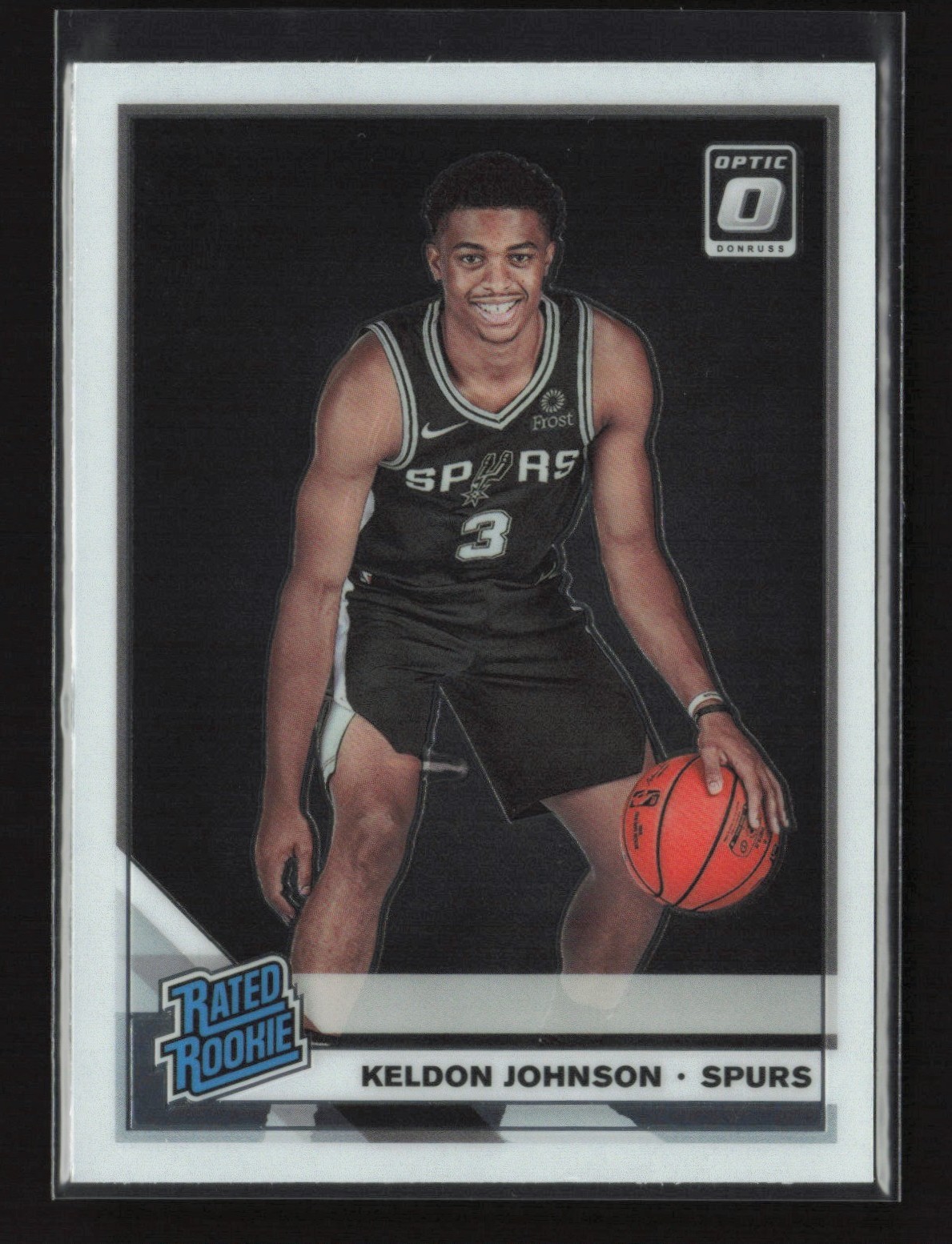 2019-20 Donruss Optic Rated Rookie Keldon Johnson Auto #186 San Antonio Spurs