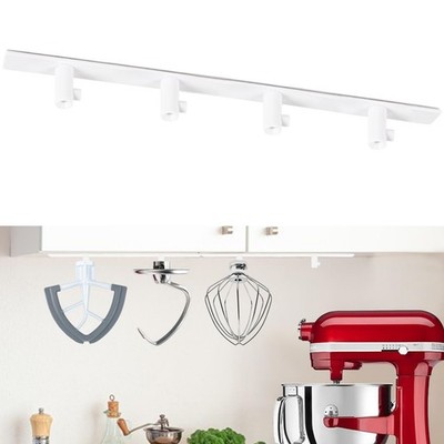 PQPO 4 Pack Stand Mixer Attachment Holder Organizer Compatible with White 