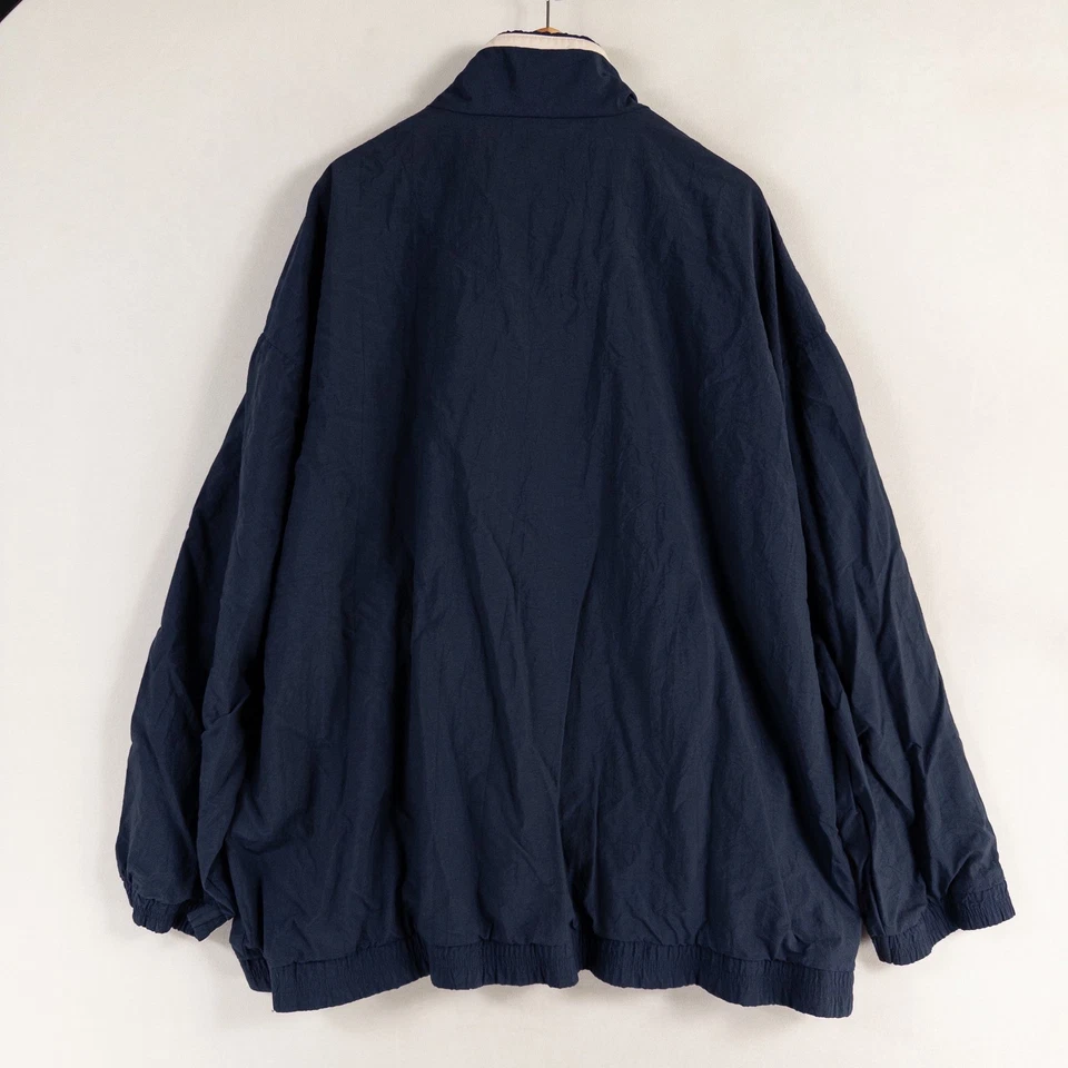 REPP TECH Jacket Mens 3XT Navy Red White Color Block Track Jacket Zip Up Sporty - Image 3 of 4