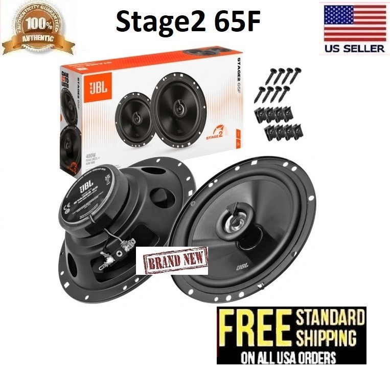 JBL Stage2 65F  6.5" 2-Way Coaxial Car Speakers 480W (PAIR) - Without Grills
