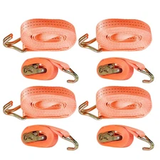 4 Set 1.5" x 15 Ft 4000 lbs Ratchet Straps With J Hook Heavy Duty Tie Downs