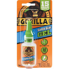 Gorilla Super Glue Gel 15g Clear Adhesive Pack of 4 for All Surfaces