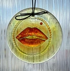 Blenko Glass Suncatcher - Marilyn Monroe Lips