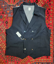 NWT ELEVENTY PLATINUM VINTAGE INSPIRED VEST DB L LIGHT WOOL NAVY