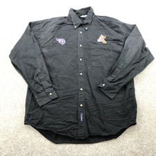 Vintage Tennessee Titans Shirt Mens XL Black NFL Football Embroidered