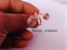 Handmade Copper Spiral Ring: Adjustable Boho Healing Jewelry