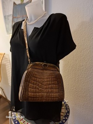 Kroko-Tasche Vintage, Mark *Jaguar* aus den 1960 er,